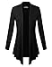 BIADANI Women Open Front Lightweight Cardigan Black XXX-Large