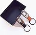 Leather Valet Key Chain,Key Ring Holder, Heavy Duty Hardward Belt Clip Key Ring--2pack (Chrome)