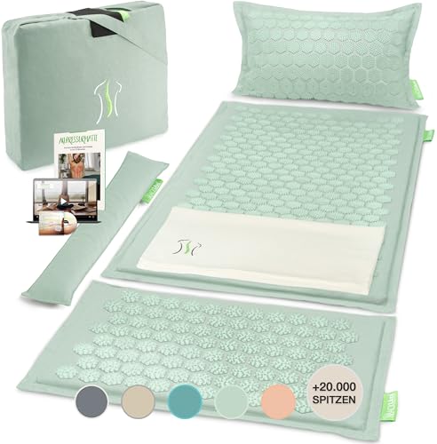 BACKLAXX® Akupressurmatte Set mit Kissen Magnum XL, Akupunktur Matte
