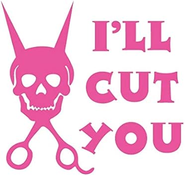 Amazon Com Crdesign I Ll Cut You Decal Sticker Hair Stylist