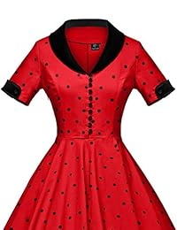 GownTown vestidos ajustados, cuello corto, estilo década de 1950, para dama