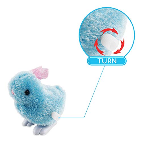 FUNNISM 12 Wind-Up Jumping Cute and Colorful Bunny and Chicken Toys for Easter Basket Fillers,Easter Egg Hunt,Treasure Chests,Classroom Prize Supplies,Birthdays,Kids Gifts and Party Favors - Thumbnail 3