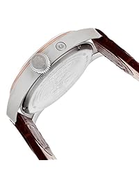 Invicta 13010 I-Force Reloj de acero inoxidable con banda de piel color café