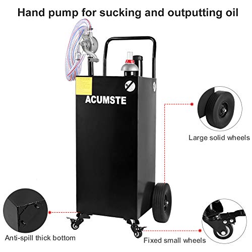 35 Gallon Fuel Tank,Portable Gas Caddy Fuel Transfer Tank, Gas Cans