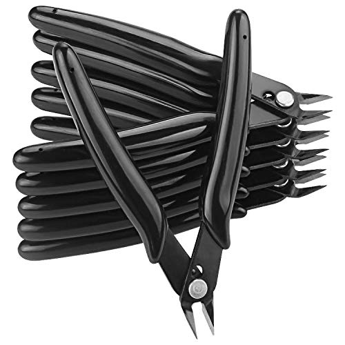STARVAST 6 Pack 170 Flush Cutter 5 inch Micro Precision Wire Cutters Black Diagonal Cutting Pliers for Electronic, Model, Jewelry Making - Thumbnail 7