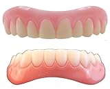 Instant Smile Veneer Set with Small Top Set of White Teeth and Bottom Set of White Teeth with 2 Extra Pkgs Thermal Beads
