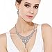 EVER FAITH Women's Austrian Crystal Art Deco Bridal Vase Flower Necklace Earrings Set