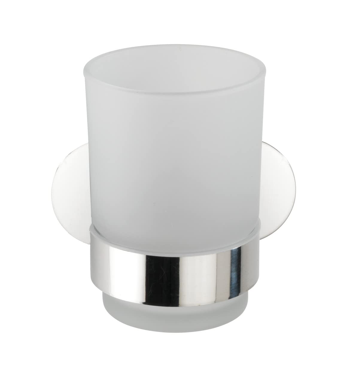 WENKO Turbo-Loc Stainless Steel Toothbrush Holder UNO Orea Shine Toothbrush Holder for Toothbrush and Toothpaste Attachment No Drilling Required Rust-Proof Silver Glossy 10 x 9.5 x 10 cm