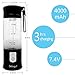 Personal Portable Smoothie Juicer Blender Bottle, includes 4000mAh 7.4V Batteries,126 Watts 12oz USB Shakes Blender for Gym, Travel & Home, Black