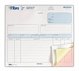 TOPS 3-Part Carbonless Invoices, 8.5 x 7.63 Inches, Ruled, 50 Sheets, White and Canary, (3813)