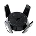 Docooler Black Solar Powered Jewelry Phone Watch 360° Rotating Display Stand Turn Table with LED Light