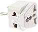 Ckitze USA, Canada Travel Grounded Universal 2 Inputs Power Plug Adapter - Type B - CE Certified for Mobile Cell Phone, Laptop, Tablet Chargers and More