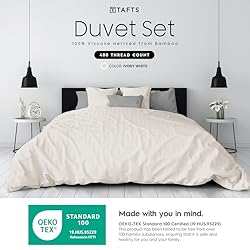 Tafts Duvet Cover Set, Twin Size - 100% Viscose