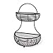 Gourmet Basics by Mikasa Rope 2-Tier Flatback Metal Storage Basket, black