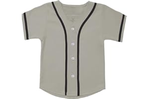 SPTEHW Kids Baseball Jersey Button Down Hip Hop T Shirts Personalized Softball Jersey for Boys Girls