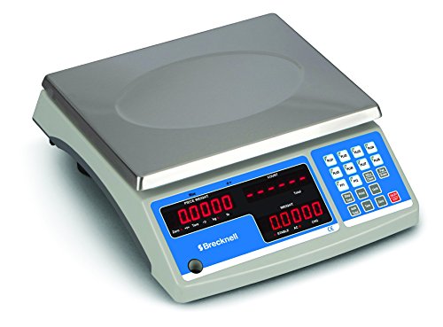 Brecknell B140 General Purpose Counting/Coin Scale, 30lb Capacity, Counting and Coin Function, Steel, Plastic