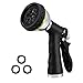 VicTsing Garden Hose Nozzle, Heavy Duty Spray Nozzle with 8 Adjustable Watering Patterns High Pressure, Slip and Shock Resistant Water Nozzle Hose for Watering Plants and Car wash