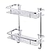 KES Bathroom Shelf, Shower Shelf Basket 2 Tier 12 Inch Aluminum - Shower Organizer Wall Mounted, A4028B