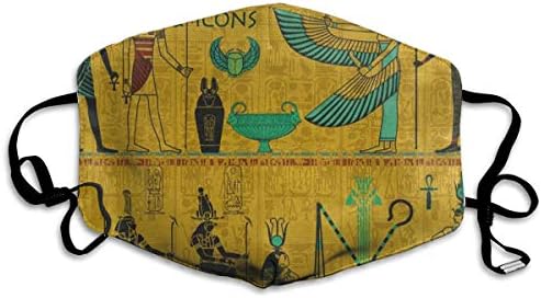 Risating Stylish Mask Reusable Anti Dust Face Mouth Cover Vintage Ancient Egyptian Mask Warm Windproof
