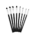 Professional Cosmetic Makeup Eye Brush Set - Eyeshadow Eyeliner Blending Crease Kit - 8pcs Essential Makeup Brushes - Pencil, Shader, Tapered, Definer - Last Longer, Apply Better Makeup