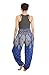 Lofbaz Women's Floral Smocked Waist Harem Pants Boho Clothing Blue S