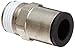 Legris 3175 53 14 Nickel-Plated Brass Push-to-Connect Fitting, Inline Connector, 1/8