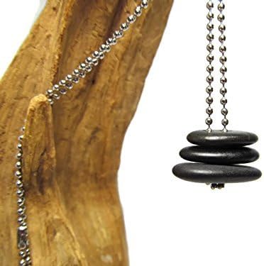 Basic Black Beach Stone 24 Inch Petite Chain Necklace