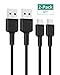 AUKEY USB Type C Cable 6ft (2-Pack) USB C Cable Braided Nylon Fast Charging Cord USB C to USB A for Samsung Galaxy Note 9 8 S10 S10+ S10e S9 S8+ Fold, LG V30 V20 G6, Nexus 6P, Nintendo Switch, Pixel