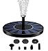 Solar Fountain Pump,Free Standing Solar Powered Bird Bath Fountain Water Pump,1.4W Solar Outdoor Floating Fountain Pump Kit,for Garden, Pool, Pond, Patio Ideal Decoration