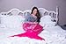 PixieCrush Mermaid Tail Blanket for Teenagers/Adults & Kids Thick, Plush Super Comfy Fleece Snuggle Blanket with Double Stitching, Keep Feet Warm (Large, Shiny Pink)