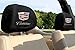 99 Carpro Headrest Cover for Cadillac,Black Fabric Head Rest Cover with Cadillac Car Logo Printed, Soft Comfortable, Universal Fit, 2 pcs