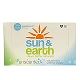 Sun & Earth Natural Fabric Softener sheets, Unscented 80 ct.