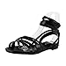 Breckelles EA54 Women Leatherette Open Toe Strappy Slingback Wrap Sandal