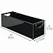 mDesign Plastic Video Game Organizer - Game Storage Holder Bin with Handles for Media Console Stand, Closet Shelf, Tower, and Bookshelves - Holds Disc, Video Games, Head Sets - 4 Pack - Black