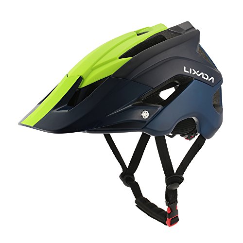 Lixada Mountain Bike Helmet Ultralight Adjustable MTB Cycling Bicycle Helmet Men Women Sports Outdoor Safety Helmet with 13 Vents (Blue+Yellow)