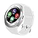 Smart Watch, SN05 Smartwatch Round Sport Watch with SIM Card Slot Touch Screen Smart Watches Compatible with Samsung Huawei Xiaomi Motorola Android Phones iPhone for Men Women Kids Boys Girls (White)