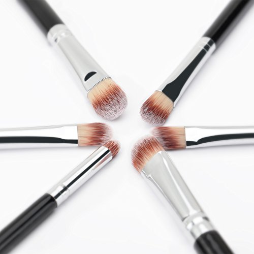 MSQ Eye Brushes 6pcs Eyeshadow Set Eyebrow Brush Makeup Brushes Eyeliner Brush for Eyeshadow, Eyebrow, Eyeliner, Blending, Concealer-Black (6PCS Eye Brush) - Thumbnail 6
