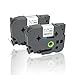 Molshine 2 Pack TZeFX241 Compatible Label Tape for Brother Tze-FX241 TZ-FX241 TZFX241 Black on White (0.7inch 3/4inch 18mm) 8m