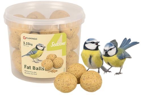 Four Seasons Fat Balls for Wild Birds - 35 Pieces in a Bucket, Premium Quality, All-Season, Rich in Energy and Nutrients