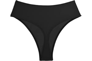 Kepblom Women's Thong Rave Bottoms High Waisted Bikini Bottom High Cut Panties for Dance Festival