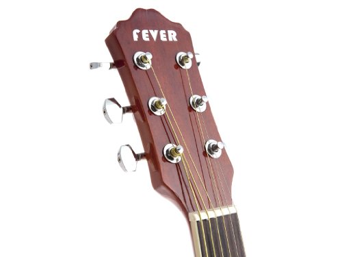 Fever Full Size Jumbo Body Steel String Acoustic-Electric Guitar Sunburst with Bag, Tuner and Strings, 5015CE-SB