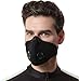 MoHo Dust Mask, Dustproof Mask Filtration Exhaust Gas Anti Pollen Allergy Fitness Mask, Cycling Mesh Cover Dust Mask Half Face Bike Mask for Outdoor Activities (Black)
