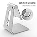 Skomet aluminum adjustable multi-angle phone stand, holder, dock - for iPhone, Samsung, and other smartphone devices - Silver