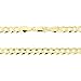 Beauniq Men's Solid 14k Yellow Gold Comfort Cuban Curb Chain Necklace