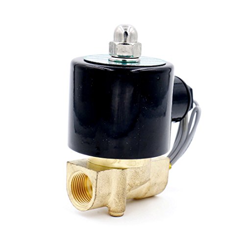 Baomain 3/8 inch Brass Electric Solenoid Valve Water Air Fuels N/C Valve DC 12V