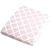 Kushies Baby Fitted Bassinet Sheet, Pink Lattice