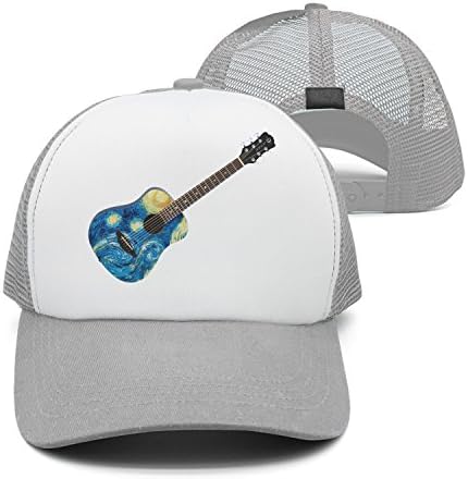 SPN37Y Sports Caps Mesh Hat Snapback Hat Casquette Printed Fashion Colorful Guitar The Starry Night Snapback Cap Trucker Cap