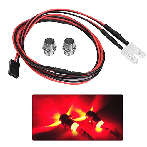 RC LED Lights, 5mm Headlights RC Accessory LED Lights for 1/10 Model Drift Car Vehicle(Red Light) Model Toy