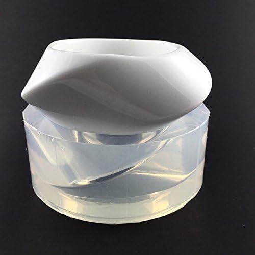 Alamould Molds Clear Silicone Mold for Curvy Pointed Bangle Bracelet (MB081)