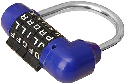 SuperiPB 4PCS 5 Letter Code Combination Suitcase password lock Blue